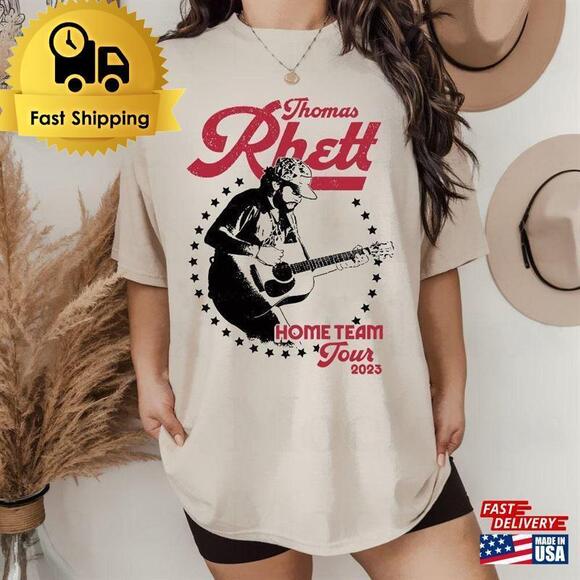 Tops - Thomas Rhett Home Team Tour Shirt Country Music  Tee Concert Unisex